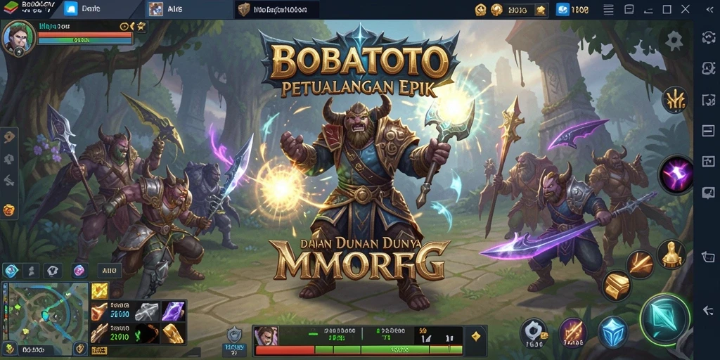 Screenshot BOBATOTO menampilkan aksi seru dalam dunia MMORPG.