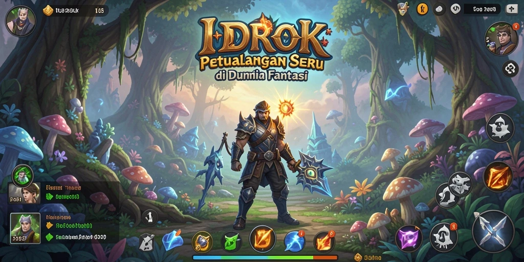Gameplay <strong>IDROK</strong> menampilkan misi petualangan yang mendebarkan dan dunia fantastis.