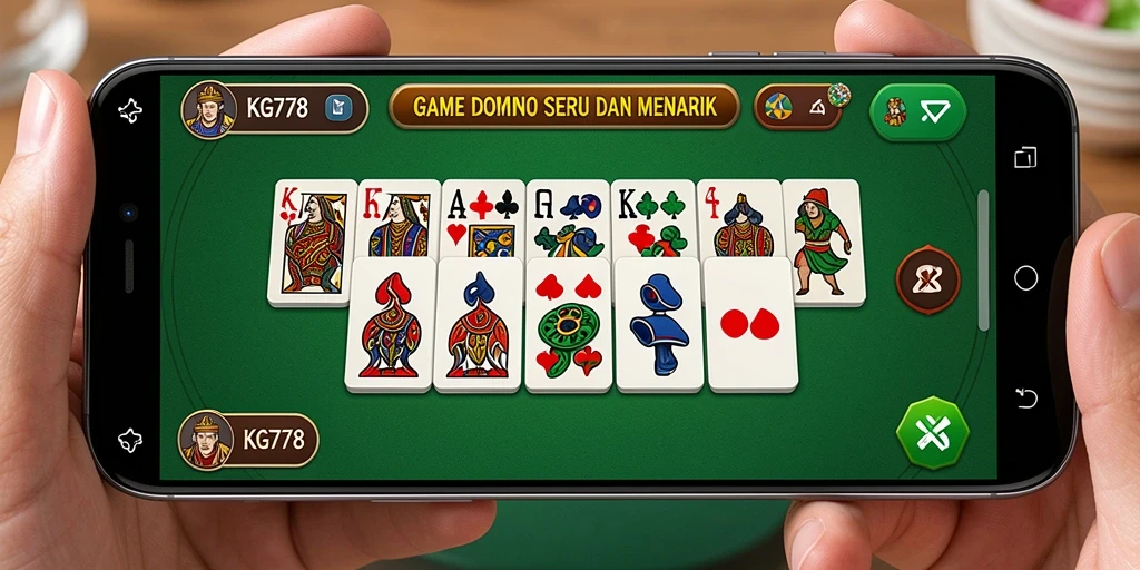 Menampilkan gameplay seru dari KG778 dalam permainan Domino.