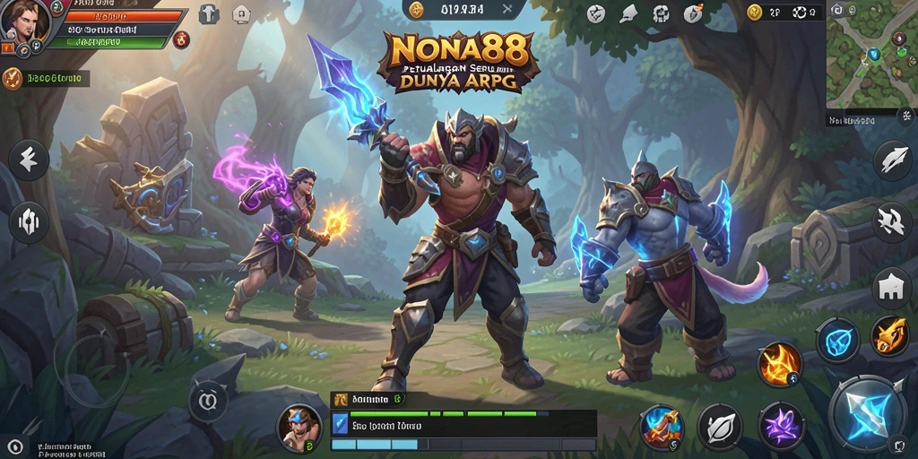 Tampilan gameplay seru di NONA88 dengan pertempuran yang intens.