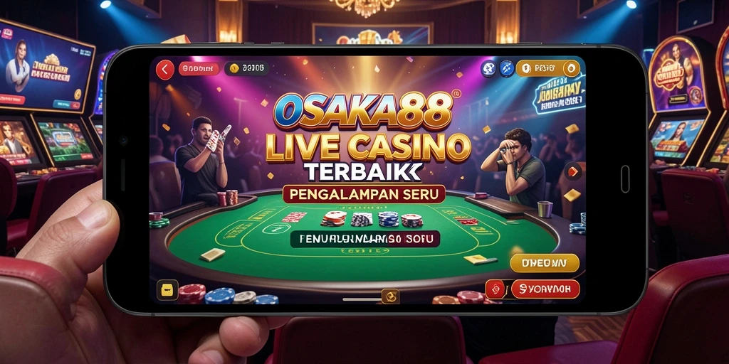 Tampilan permainan Live Casino di aplikasi OSAKA88 yang mendebarkan.