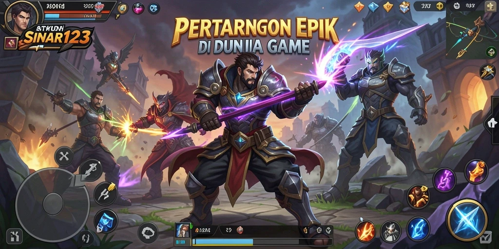 Screenshot gameplay SINAR123 yang menampilkan pertarungan intens.