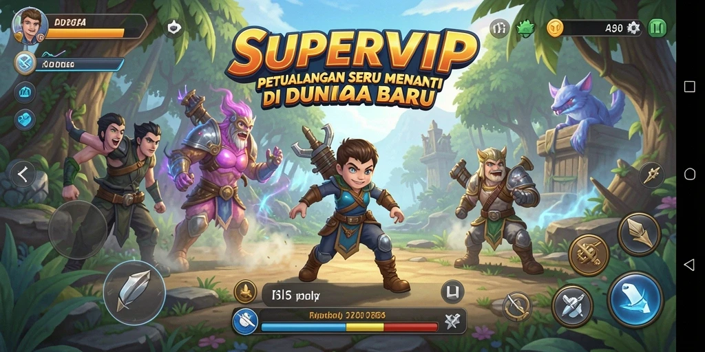 Tampilan gameplay <strong>SUPERVIP</strong> yang menarik dan menantang dalam petualangan seru.