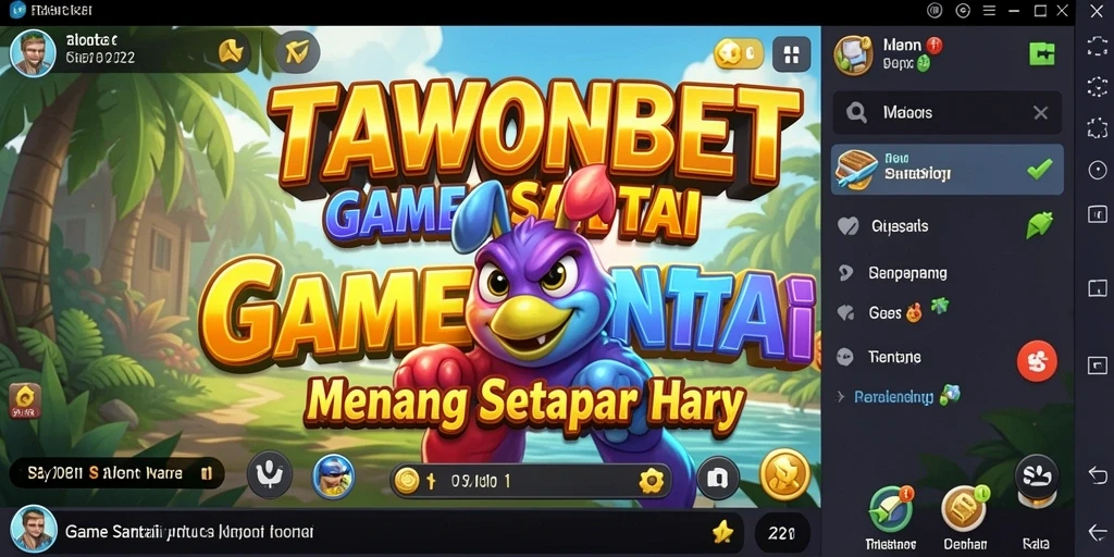 Tampilan gameplay TAWONBET yang seru dan penuh warna.