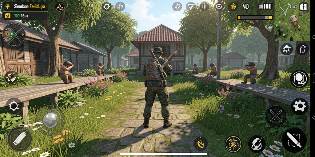 Tampilan menarik dari gameplay simulasi V07 yang menawan.