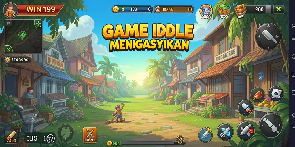 Tangkapan layar utama WIN199 menampilkan gameplay Idle yang seru dan menghibur.