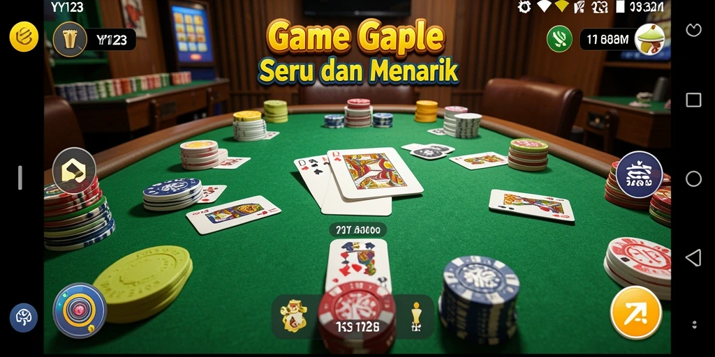 Tampilan gameplay seru dari game Gaple YY123.